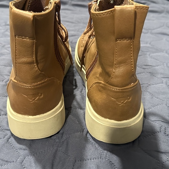 Brown Tan Boots Lace Up combat boots fall size 6 womens leather autumn - Picture 14 of 14